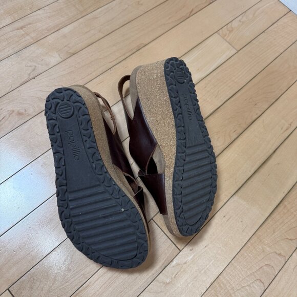 Birkenstock Papillio sandals Samira wedge Brown Size 38 - Picture 9 of 10